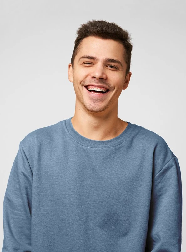 Marl Sweatshirt - Sky Blue 7 Marl Sweatshirt - Sky Blue - Image 5