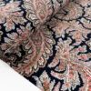 Pima Cotton Lawn - Paisley Trellis 1 Pima Cotton Lawn - Paisley Trellis -Croft Mill Store cotton lawn dressmaking fabric navy pink paisley trellis bolt