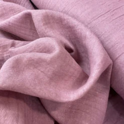 Double Gauze Uni - Pink 8 Double Gauze Uni - Pink -Croft Mill Store cotton muslin double gauze uni dress fabric pink close up