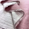 Double Gauze Uni - Pink -Croft Mill Store cotton muslin double gauze uni dress fabric pink fold