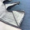 Double Gauze Uni - Powder Blue -Croft Mill Store cotton muslin double gauze uni dress fabric powder blue folds