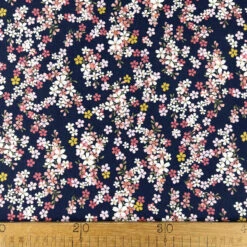 Poplin Styles - Matilda 7 Poplin Styles - Matilda -Croft Mill Store cotton poplin fabric blue pink floral print styles matilda ruler
