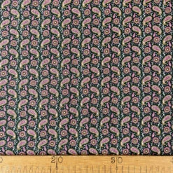 Poplin Styles - Little Things 7 Poplin Styles - Little Things -Croft Mill Store cotton poplin fabric dark sage pink paisley print styles little things ruler