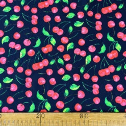 Poplin Styles - Cherry Pop 7 Poplin Styles - Cherry Pop -Croft Mill Store cotton poplin fabric styles navy painted cherry pop ruler