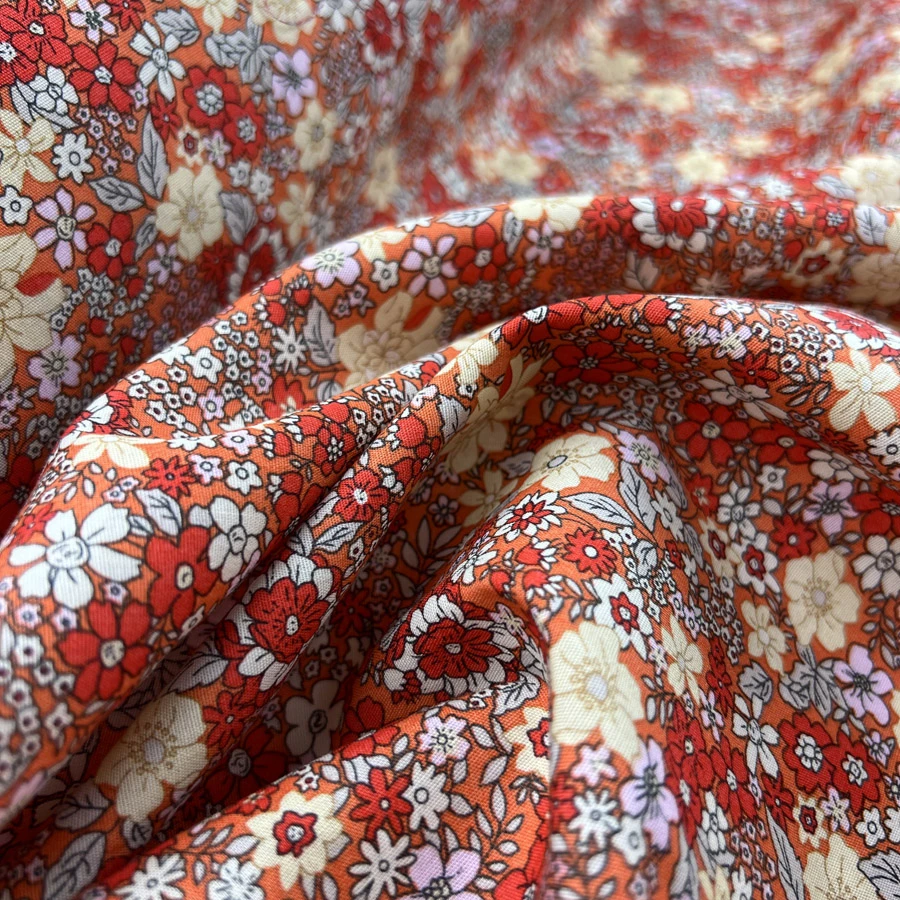 Poplin Styles - Vintage Fields - Orange 3 Poplin Styles - Vintage Fields - Orange