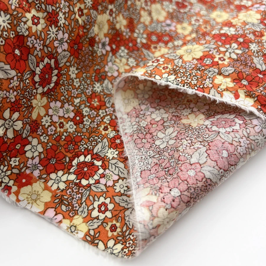 Poplin Styles - Vintage Fields - Orange 4 Poplin Styles - Vintage Fields - Orange - Image 2