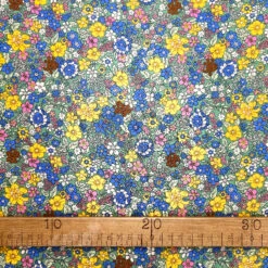 Poplin Styles - Vintage Fields - Green 7 Poplin Styles - Vintage Fields - Green -Croft Mill Store cotton poplin fabric tiny floral print styles vintage fields green ruler