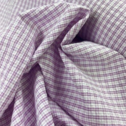 Seersucker Check - Lilac 7 Seersucker Check - Lilac -Croft Mill Store cotton seersucker check lilac white cu