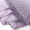Seersucker Check - Lilac 2 Seersucker Check - Lilac -Croft Mill Store cotton seersucker check lilac white fold