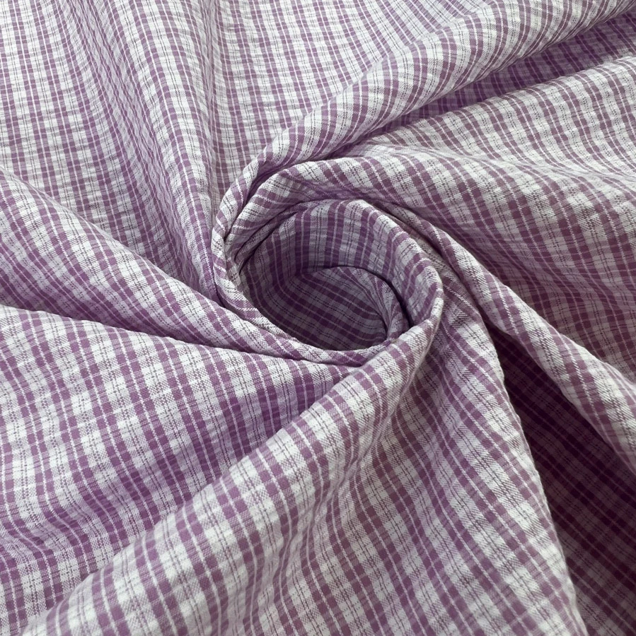 Seersucker Check - Lilac 4 Seersucker Check - Lilac - Image 2