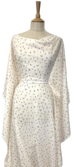 Jenna 9 Jenna -Croft Mill Store cream floral print cotton lawn dressmaking fabric jenna dress