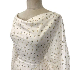 Jenna 8 Jenna -Croft Mill Store cream floral print cotton lawn dressmaking fabric jenna side
