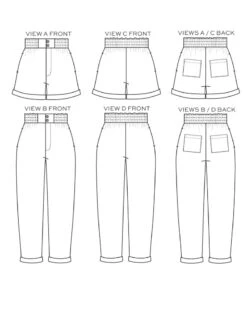 True Bias - Dani Shorts & Pant Pattern (Sizes 0-18) 25 True Bias - Dani Shorts & Pant Pattern (Sizes 0-18) -Croft Mill Store dani shorts pant pattern by true bias sketch