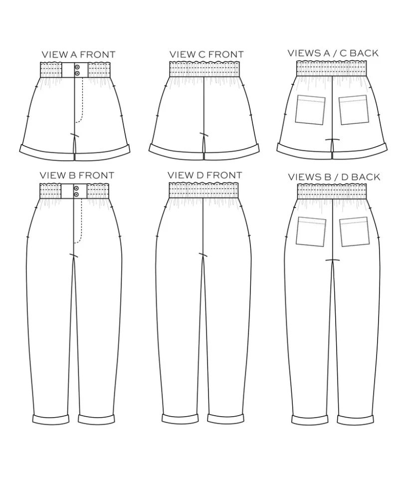 True Bias - Dani Shorts & Pant Pattern (Sizes 0-18) 14 True Bias - Dani Shorts & Pant Pattern (Sizes 0-18) - Image 12