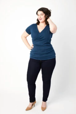 Cashmerette - Dartmouth Top Sewing Pattern (Sizes 12-32) -Croft Mill Store dartmouth top pattern by cashmerette example 1