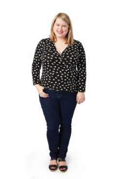 Cashmerette - Dartmouth Top Sewing Pattern (Sizes 12-32) -Croft Mill Store dartmouth top pattern by cashmerette example 2