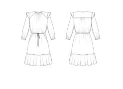 Friday Pattern Company - Davenport Dress Pattern (XS-7X) -Croft Mill Store davenport dress pattern friday pattern company sketch