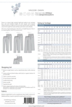 Megan Nielsen - Dawn Jeans 4 In 1 Pattern (Sizes 0-20) 20 Megan Nielsen - Dawn Jeans 4 In 1 Pattern (Sizes 0-20) -Croft Mill Store dawn jeans pattern megan nielsen back