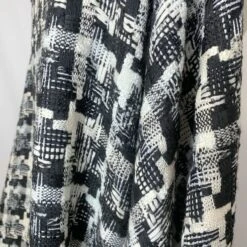 Mono Tweed 10 Mono Tweed -Croft Mill Store designer look check black cream white boucle metalic polly cotton d