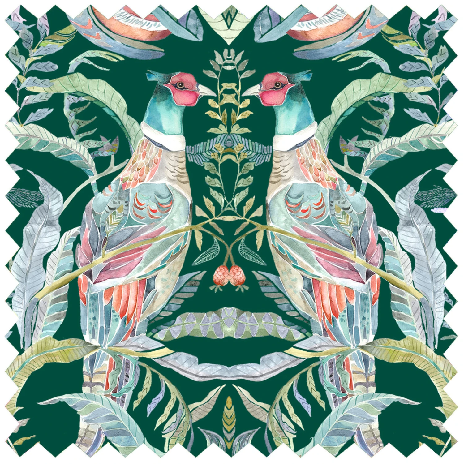 Voyage - Netherton Pomegranate Emerald Morlich Cotton 7 Voyage - Netherton Pomegranate Emerald Morlich Cotton - Image 5