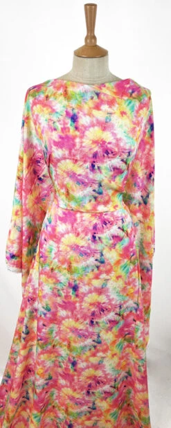 Festival - Beat Herder 13 Festival - Beat Herder -Croft Mill Store digital viscose dress fabric pink tie dye festival beatherder dress