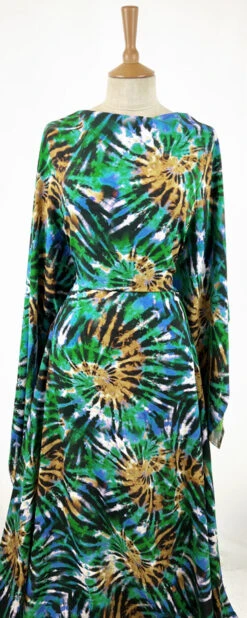 Festival - Download - Green 13 Festival - Download - Green -Croft Mill Store digital viscose dress fabric tie dye festival download green dress