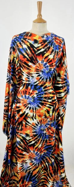 Festival - Download - Orange 13 Festival - Download - Orange -Croft Mill Store digital viscose dress fabric tie dye festival download orange dress