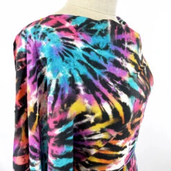 Festival - Download - Purple 11 Festival - Download - Purple -Croft Mill Store digital viscose dress fabric tie dye festival download purple side