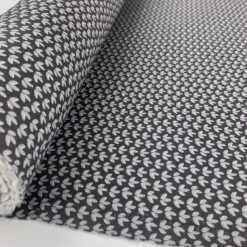 Doodle - Ditsy Leaf - Grey -Croft Mill Store doodle disty leaf grey floral cotton dress fabric roll