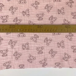 Double Gauze - Elephants Pink -Croft Mill Store double gauze elephants pink ruler
