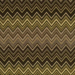 Ember -Croft Mill Store ember jacquard jersey viscose polyester elastane knitted green brown zig zag dress fabric