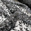 Embroidered Organza - Black -Croft Mill Store embroidered organza lace dress craft fabric black cu