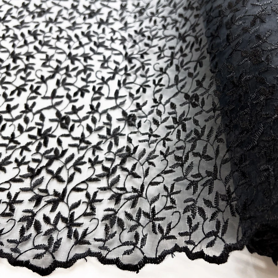 Embroidered Organza - Black 6 Embroidered Organza - Black - Image 4