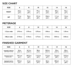 Tessuti - Esther Shorts Sewing Pattern (AUS 6-16) -Croft Mill Store esther short size chart gallery