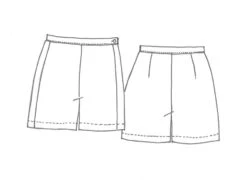 Tessuti - Esther Shorts Sewing Pattern (AUS 6-16) -Croft Mill Store esther shorts sketch