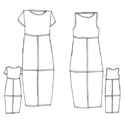 Tessuti - Eva Dress Pattern (AUS 18-22) -Croft Mill Store eva dress sketch