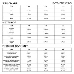 Tessuti - Eva Dress Pattern (AUS 18-22) -Croft Mill Store eva dress extended size chart 18 22 gallery