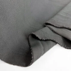 Waffle Wool Jersey - Grey 8 Waffle Wool Jersey - Grey -Croft Mill Store ex designer fabric polyester wool jersey waffle grey fold