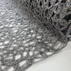 Fenced Off 7 Fenced Off -Croft Mill Store fenced off silver metallic chain link abstract craft fabric roll