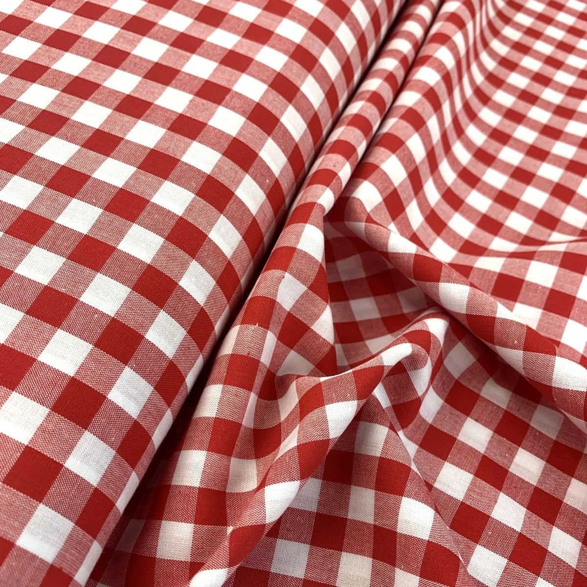 Gingham Chambray - Red 4 Gingham Chambray - Red - Image 2
