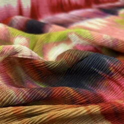 Fiona - Volcano 10 Fiona - Volcano -Croft Mill Store fiona volcano polyester pleated tie dye printed dress fabric cu