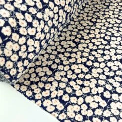 Autumnal Equinox - Bloom - Navy -Croft Mill Store floral brushed cotton fabric autumnal equinox bloom navy roll