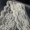 Polyester Flat Lace Trim - Alice - Warm Ivory -Croft Mill Store floral polyester flat lace net trimming alice warm ivory twist