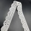 Polyester Flat Lace Trim - Sarah - White -Croft Mill Store floral polyester flat lace net trimming sarah white fold