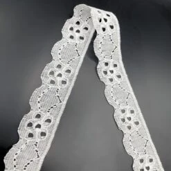 Polyester Flat Lace Trim - Sarah - White