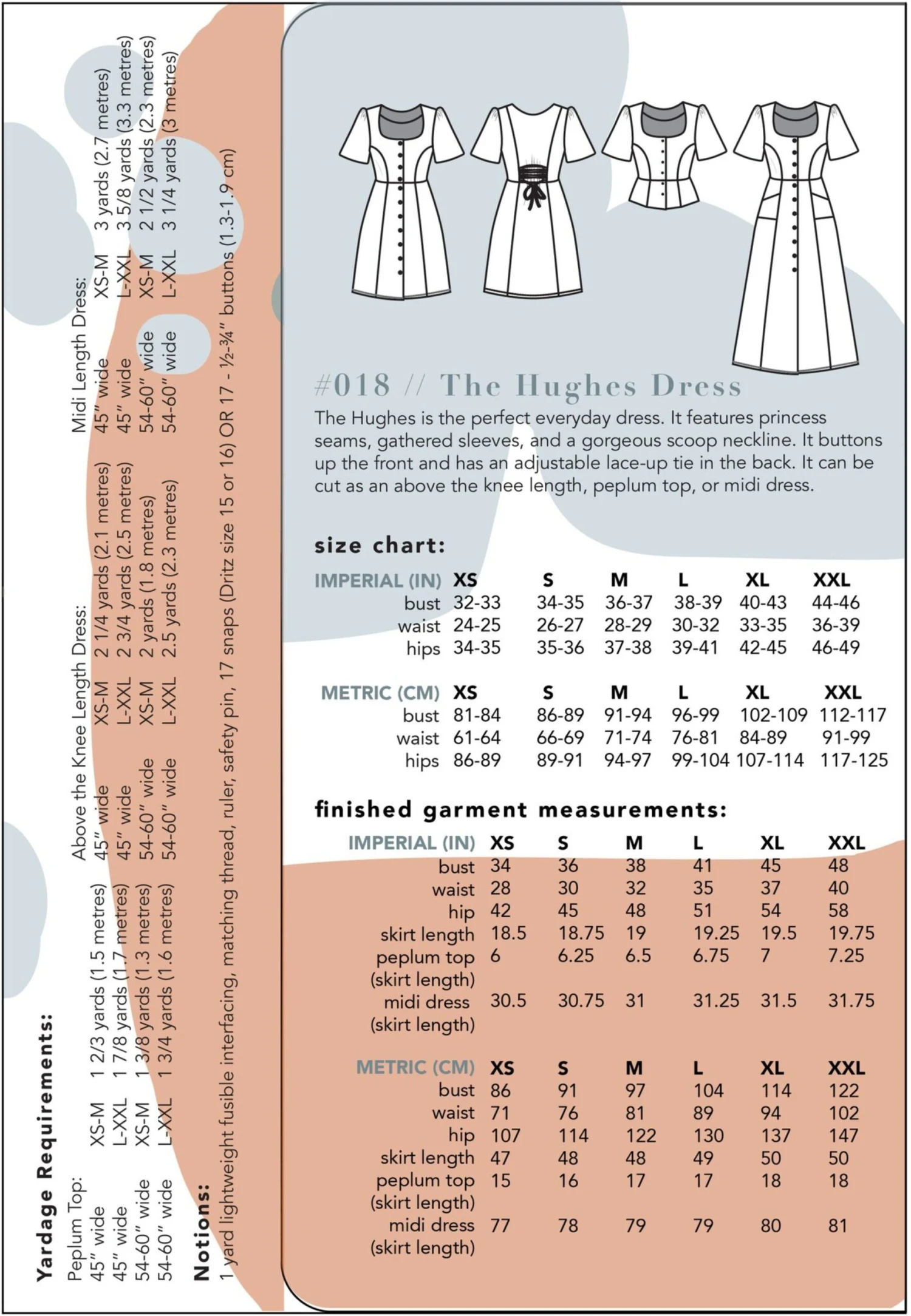 Friday Pattern Company - Hughes Dress Pattern (Sizes XS-7X) 5 Friday Pattern Company - Hughes Dress Pattern (Sizes XS-7X) - Image 3