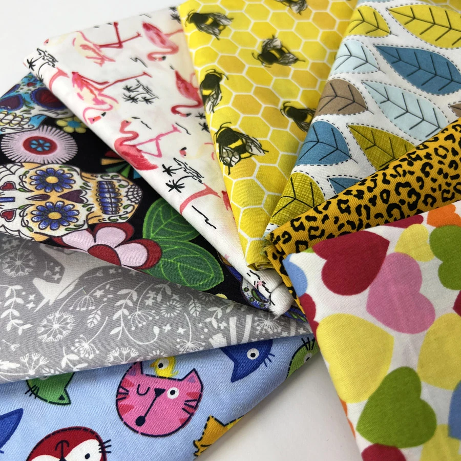 Craft Cotton Fat Quarter Bundle - Multi/Mix Funky 4 Craft Cotton Fat Quarter Bundle - Multi/Mix Funky - Image 2