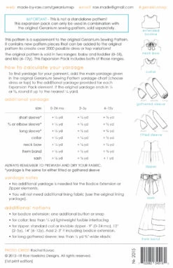 Made By Rae - Geranium Girls Dress Pattern (6-12yrs) 7 Made By Rae - Geranium Girls Dress Pattern (6-12yrs) -Croft Mill Store geranium childrens dress pattern by made by rae info