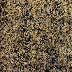 Gilt - Black 8 Gilt - Black -Croft Mill Store glit black cotton gold swirl cotton fabric s