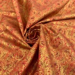 Gilt – Red 8 Gilt – Red -Croft Mill Store glit red cotton gold swirl cotton fabric cud